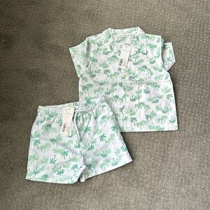 Brand new Janie and Jack swim trunks and matching button up top